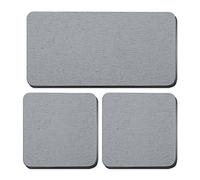 3pcs Water Absorbent Diatomite Coasters, Water Absorbing Stone Diatomaceous Earth Soap Holder Absorbent Coasters for Cup Soap Drinks Bottles and Cosmetic Bottles (Dark Gray)