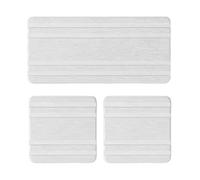 3Pcs Water Absorbing Stone Tray Quick Drying Sink Drain Mat Anti-Slip Soap Holder Kitchen Bathroom Vanity Trays Coasters(White)