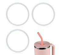 3pcs Water Bottle Lid Gasket, Water Bottle Cap Seal Ring Accessories Gasket Replacement Parts for Hydro Flask Travel Tumbler Cover 32/40OZ (White)