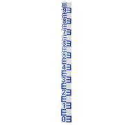 3pcs Water Level Gauge Sticker Self-adhesive Metric Scale | Polystyrene PVC Construction, Curved Surface Placement, Bright Nighttime Visibility, for Dams Reservoirs Concrete and Metal