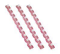 3pcs Water Level Sticker PVC Millimeter Scale Red Reflective | Weatherproof Marking for Bridge Supports, Reservoirs and Concrete Walls, Readable during Night Operations by Technicians