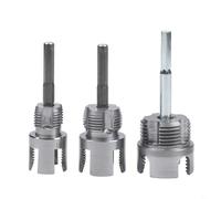 3pcs Water Pipe Threader 20/25/30mm Integrated Tap Die Set, Internal External Thread Cutting Tool for PPR PVC Pipes, Wear-Resistant Metal Plumbing Kit