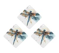 3PCS Watercolour Dragonfly Car Air Freshener Hanging Scented Cards Cute White Car Fresheners Long Lasting New Cars Scents for Women Men Natural Air Freshener with Lanyard Automotive Fresh