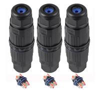 3Pcs Waterproof Cable Connector 3Pin Wire Connector 3 Way Inline Wire Connector 3 Pin 3 Out Connectors Electrical Terminal Quick Outdoor Terminal Suitable for Repair Extend Power Cables