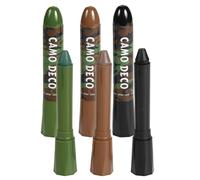 3Pcs Waterproof Camouflage Face Paint,3-Color Long-Lasting Palette for Hunting,Army and Outdoor Body Makeup Accessories,Colors Palette Waterproof Long-Lasting Face Camouflage(Green,Black,Brown)