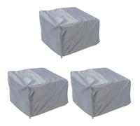 3pcs Waterproof Folding Boat Seat Cover for Captain Chairs, 210D Oxford | Silver-coated Finish, Keeps Seats Dry and Clean, for Trailering, Boating, Boat Owners and Marina Staff