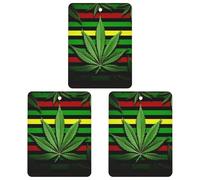 3PCS Weed Striped Car Air Freshener Hanging Scented Cards Cute Gray Car Fresheners Long Lasting New Cars Scents for Women Men Natural Air Freshener with Lanyard Automotive Freshies