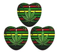 3PCS Weed Striped Car Air Freshener Hanging Scented Cards Cute Gray Car Fresheners Long Lasting New Cars Scents for Women Men Natural Air Freshener with Lanyard Automotive Freshies