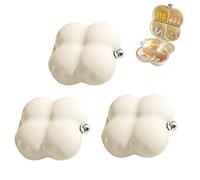 3Pcs Weekly Pill Box 7 Day Airtight Tablet Organiser, 7-Compartment Cute Mars`hmallow Portable Travel Medicine Dispenser, Dustproof & Moistureproof 3-Layer Sealing Pill Holder, Pocket Tablet Container