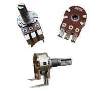 3PCS WH148 Dual 6-pin Potentiometer B50K B503 Vertical Bent Foot Amplifier Volume Handle Length 18MM