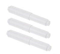 3pcs White Bathroom Dispenser Roller Spindle Insert Adjustable Length Rust Proof Design