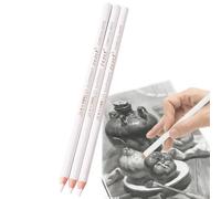3Pcs White Charcoal Pencils Highlight Sketching Drawing Painting Pencil White Charcoal Sketch Pencils Set Professional Drawing Sketch Pencil Fine Point Sketching Penci for Artist Beginner Student