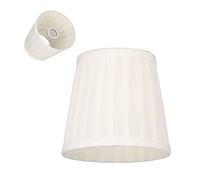 3Pcs White Pleated Lampshade, Drum Fabric Bulb Lampshade Mini Barrel Light Lamp Shade Cover for Table Lamps, Floor Lamps and Chandelier, 5.9 x 5.5 x 4.3in