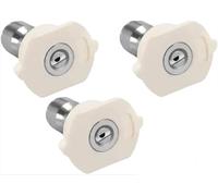 3Pcs White Pressure Washer Spray Nozzle Tip 40 Degree Metal Nozzle Tips, Standard Pressure Washer Parts and Accessories