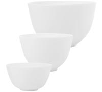 3pcs White Silicone Mask Mixing Bowl Set for DIY Facials