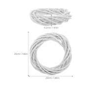 3pcs Wicker Wreath Ring 20cm Rattan Base for DIY Door Decor | White Thick Rustic Form, Flexible Craft Supply for Home Interiors, Festival Styling and Farmhouse Displays
