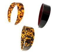 3pcs Wide Headband Tortoise Shell Print Nonslip Hairband for Washing Face Makeup Acetate Retros Styles Headwrap Comfortable Acetate Hair Band