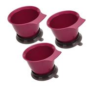 3Pcs Wide Mouth Coloring Bowls Ergonomic Handle 500ml Measurement Markings Anti Slip Base Hair Treatments Tools Ergonomic Hair Coloring Mixing Bowls