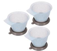 3Pcs Wide Mouth Coloring Bowls Ergonomic Handle 500ml Measurement Markings Anti Slip Base Hair Treatments Tools Ergonomic Hair Coloring Mixing Bowls