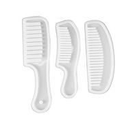 3Pcs Wide Tooth Comb Resin Tools,Translucent Wide Tooth Hair Comb Tools Set for DIY Hairdressing Styling Tools for Home Decoration Craft Making