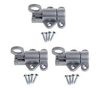 3pcs Window Gate Security Pull Ring Lock, Spring Bounce Door Bolt Aluminum Latch Lock White(1)