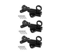 3pcs Window Gate Security Pull Ring Lock, Spring Bounce Door Bolt Aluminum Latch Lock White(2)
