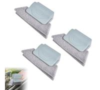3Pcs Window Groove Cleaning Brush, Window Track Cleaner, Handheld Cleaning Brush Set for Window Slides Grooves, Sliding Door, Tile Grout Lines, Shutter Slats, Car AC Vents & Narrow Gaps (Grey)