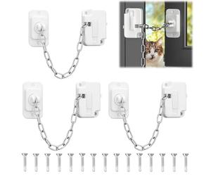 3Pcs Window Locks for Upvc Windows, Self Adhesive Window Restrictor Locks for Child Pets Safety, Adjustable Window Lock No Drilling for Metal, Wooden, Sliding Window