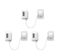 3PCS Window Safety Locks Self Adhesive, Security Window Locks Cable Restrictor Lock for Home, Public and Commercial Applications