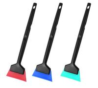 3Pcs Window Tint Squeegee, Rubber Mini Squeegee with Anti Slip Handle, All Purpose Vinyl Wrap Tool Kit for Car Corner Window Windshield Glass Mirror