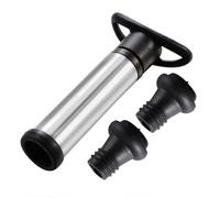 3pcs Wine Vacuum Stopper Pump Set with 2 Reusable Cork Stoppers | Reseals Opened Bottles, ABS and Stainless Steel Construction, Ergonomic Grip, for White Wine and Standard Bottles