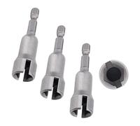 3pcs Wing Nut Drill Bit, Steel Hurricane Shutter Drill Bit Set Wingnut Socket Power Wingnut Driver Bit 1/4 Inch Hex Shank for Panel Nuts C Hook Bolts Eye Screws Q-Hanger