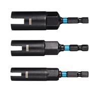 3pcs Wing Nut Driver Set, 9/12/15mm Wingnut Socket Bits with 1/4" Hex Shank Heavy-Duty Steel Eye Bolt Tool for Wire Twisting Screw Hook