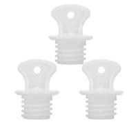 3pcs Winter Hot Water Bottle Top Rubber Plug for 1.5x1.55cm Bags | Small Stopper, White Rubber Spare Part, Fits Threaded Necks for Cold Therapy and Period Cramp Relief