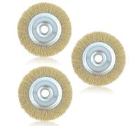 3Pcs Wire Brush Replacement 115×16mm with 16mm Arbor Hole, Durable Steel Crimped Wheel Brush for Patio Cleaner Joint Removal, Concrete Surface Preparation, Compatible with Ryobi RY18PCA-0 OPC1800 OPC1