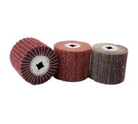 3PCS Wire Drawing and Polishing Wheel Set for Metal Grinding - 60 to 320 Grit, Nylon Material, Industrial Grade(80grit)