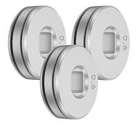 3Pcs Wire Feed Drive Roller 0.6/0.8 0.8/1.0 Stainless Steel Wire Roll Wheel Knurled Groove Replacement Welding Line Feeding Roll Welders Equipment Parts for MIG Welders !(0.6/0.8 flower trough,silver)