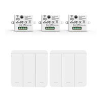 3PCS Wireless Light Wall Switch RF 433Mhz Relay Receiver with 2x 3Gang Panel LED Remote Control for Lamp