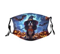 3Pcs Witchy Halloween With Cavalier King Face Guard Face Bandanas | Balaclavas Reusable Washable Nose Shield For Cycling Traveling Men Women