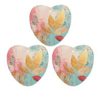 3PCS With Peach Leaves Car Air Freshener Hanging Scented Cards Cute Black Car Fresheners Long Lasting New Cars Scents for Women Men Natural Air Freshener with Lanyard Automotive Freshies