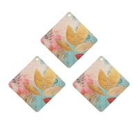 3PCS With Peach Leaves Car Air Freshener Hanging Scented Cards Cute White Car Fresheners Long Lasting New Cars Scents for Women Men Natural Air Freshener with Lanyard Automotive Freshies