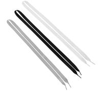 3pcs Women’s Decorative Satin Ribbon Shoelaces, 1.2m Black Polyester