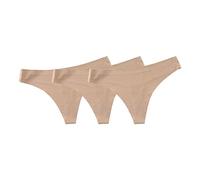 3Pcs Women Solid Color Ice Silk Thong Casual Comfortable Seamless Ultra Thin Low Waisted Underwear Underwear Pants Womens Knickers Sexy Lingerie T-Back G-String Mid Rise Brief for Ladies UK Khaki