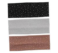 3pcs Women Wide Rhinestone Sport Headbands for Yoga Gym
