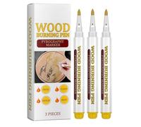 3Pcs Wood Burning Pen Set, Wood Burning Markers, Pyrography Marker Pen, Wood Drawing Pens, Art Wood Burn Paste Marker, Wood Burning Paste Pen For Beginners,Drawing Pen For Walnut, Linden, Birch