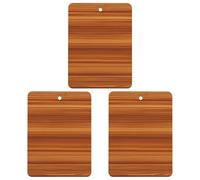 3PCS Wood Grain Car Air Freshener Hanging Scented Cards Cute Gray Car Fresheners Long Lasting New Cars Scents for Women Men Natural Air Freshener with Lanyard Automotive Freshies