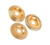 3Pcs Wood Grinding Disc with 3.93 Inches Arbor, Angle Grinder Polishing Pad, Carving and Sanding Tool for Angle Grinder, Cutting Grinding, Shaping Wood Quick, Effective Sanding (Gold_B)