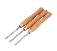 3Pcs Wood Lathe Turning Tool, Wood Lathe Turning Tool Set, Carbide Wood Lathe Chisel Beech Handle Steel Insert Lathe Parts Accessories for Woodworking DIY