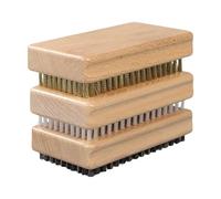 3Pcs Wood Snowboard Waxes Kits With Nylon Brush Horsehair Brush Brass Snowboard Waxes Kits Waxing
