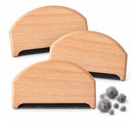 3PCS Wooden Cashmere Comb, Manual Bobble Remover for Clothes | Beech Wood Fabric Shaver and Lint Remover Set, Depiller for Wool, Cashmere, Knitwear, Sweaters and Scarves